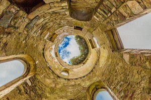 #Bottom up view tower of Clifden castle